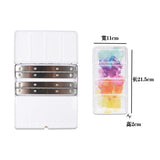 AOOKMIYA 48 Grids Portable Color Box Palette Watercolor Paint Sub-packing Box Tri-fold Card Slot Iron Box Sketch Painting Art Supplies