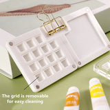 AOOKMIYA Portable Watercolor Paint Palette Art Transparent Acrylic Mini Painting Humidor Washable Mini Watercolor Sub-box Art Supplies