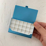AOOKMIYA Portable Palette Ultra-thin Business Card Holder Watercolor Box 12/24/36 Grid Paint Tray Artist Travel Painting Supplies