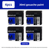 MIYA HIMI Jelly Pigment Single 30ml Gouache Pigment 56 Colors Beginners Try Supplement Replacement Training Art Gouache Pigment