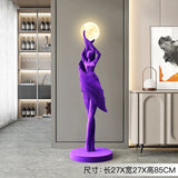 Home Decor Abstract Angel Girl Statues Floor Decor Living Room Large Luminous Girl Figure Sculptures Ornaments Housewarming Gift