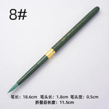 AOOKMIYA Portable Metal Rod Watercolor Brush Round Head Nylon Hair Painting Brush Special Art Supplies for Students' Travel Sketching