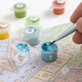 AOOKMIYA Portable Double-headed Nylon Paint Brush Round Head Lacquered Metal Rod Watercolor Brush Travel Painting Student Art Supplies