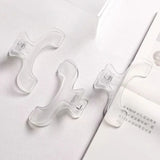 Bao Gai Tou Book Clip School Supplies  Thickened Material Smart Arc Design Transparent Practical Note Holder Fixed File