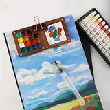 AOOKMIYA Travel Paint Palette Pocket Artist Watercolor Set Mini Watercolor Palette Set Wooden Grid Paint Box for Artists and Students  AOOKMIYA.COM