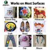 AOOKMIYA Marie's 5 Bottles Brown Colors Fabric Paint Sets,50 ml/1.69oz,Strong Coverage,Permanent Textile Paint Kit for Shoes,Canvas Bags