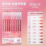 198/6 PCS Drawing Highlighter Morandi Gel Pen Student Diary Scrapbook Painting DIY Gel Pen Office School Supplies Stationery