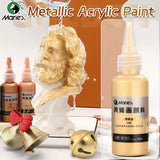 AOOKMIYA 1pc Marie's Pale Golden Metallic Acrylic Pigments,Rich Shiny Paint,50ml/1.69oz,Great for Painting,Wood,Glass for Artists,Student
