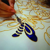 10/5m Pinch Wire Enamel Gold Wire Aluminum Oxide Material Flat Wire Flower Wire Color Sand Painting Craft Painting DIY Tools