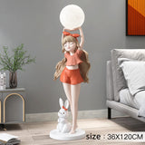 AOOKMIYA ART+ Creative Gifts Home Decor Girl Sculptures 120CM Figure Statues Living Room Restaurant Creative Large Floor Decoration Nordic Style Modern Gifts