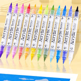 60-168 Color Acrylic Markers Set Double Nib Vibrant Paint Pens Waterproof for Rock Canvas Wood Stone Art Craft School Stationery