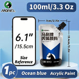 AOOKMIYA Marie's Ocean Blue Shsde Acrylic Pigment,Quick Drying,1pc 100/300 ml 3.38/10.1 oz for Rock Canvas, Stone, Artists for Artists
