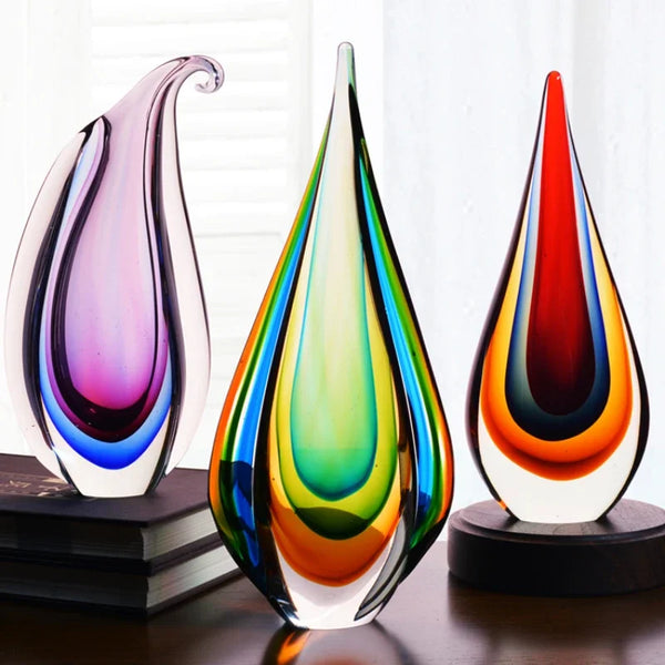 AOOKMIYA Glass Craft Light Luxury Modern Crystal Vase Decoration Living Room Entrance and Wine Cabinet Antique Shelf