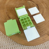 AOOKMIYA Empty Palette Portable Folding Watercolor Box 9 Compartments 0.5ML Paint Tray 3D Printing Travel Painting Artist's Art Supplies