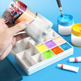 AOOKMIYA Art Paint Box 10/24/36/48 Grid Soft Cover Sealed Moisturizing Oil Paint Storage Watercolor Palette Acrylic Paints Tray
