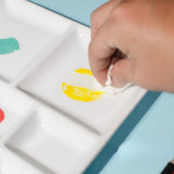 AOOKMIYA Large Square Ceramic Palette Chinese Painting Watercolor Oil Painting with 8 Grid Pure White Pigment Dish Art Supplies  AOOKMIYA.COM