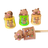 Cartoon Cute Capybara Pencil Sharpener Portable Mini Manual Pencil Sharpener Office School Supplies Student Stationery Gifts