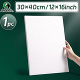 AOOKMIYA 1pc Marie's Stretched Canvas,Primed White Canvas with 6x6/8x8/9x12/12x12/12x16/16x20" and Round 12" for Oil,Acrylic,Tempera