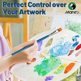 AOOKMIYA 5pcs Marie's Paint Brushes Set with Flat and Details with Wolf Hair for Acrylic,Watercolor,Crafts,Models,Rocks,Canvas,Gouache