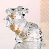 Crystal Dog Figurine for Birthday Gifts Chinese Zodiac Animal Art Craft Lucky Fortune Desktop Decor for Home Office Display