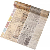 Antique Hand Account Material and Paper Tape European and American Retro English Text Hand Account Decorative Stickers