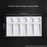 AOOKMIYA Imitation Ceramic Square Palette Multi-Grid for Watercolor Acrylic Gouache Oil Paint Tray Adult Beginner Portable Art Supplies  AOOKMIYA.COM