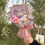 AOOKMIYA ART+ Creative Gifts Kawaii Hello Kitty Cat Dolls With Artificial Flowers Creative Sanrio Bouquet Christmas Valentine Birthday Graduation Gifts