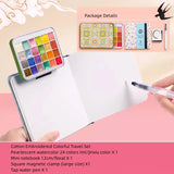 National Style Series 24 Color Solid Watercolor Box Painting Board Color Mixing Small Picture Book Set Student Painting Supplies