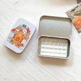 AOOKMIYA Portable Palette Watercolor Paint Repackaging Iron Box Paint Storage Box Nail Art Paint Tray Student Travel Art Supplies