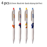 Deli 4/8pcs 0.5mm Black Ink Quick-drying Kawaii Gel Pen Stationery School Supplies Gift Cute Pens Office Supplies Signing Pen