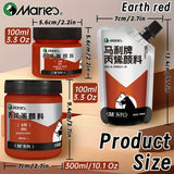AOOKMIYA 1pc Marie's Earth Red Acrylic Paint,Vivid Colors 100/300 ml-3.38 oz/10.1 oz,Perfect for Canvas,Rock,Wall,Glass,Adults,Artists