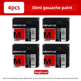 MIYA HIMI Jelly Pigment Single 30ml Gouache Pigment 56 Colors Beginners Try Supplement Replacement Training Art Gouache Pigment