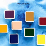 AOOKMIYA Paul Rubens 24 Colors Artist Solid Watercolor Paint Set Gem Heavy Enamelled Iron Box Professional Water Color for Painting Art