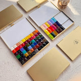 AOOKMIYA Brass TN Magnetic Watercolor Box Empty Watercolor Palette Portable Travel Paint Tray Color Palette Beginner Art Supplies