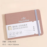 AOOKMIYA New Cotton Pulp Watercolor Book 300g Thick Fabric Cover Travel Portable Painting Notebook Sketchbooks Art Supplies