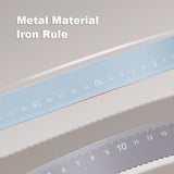 Deli 4pcs Metal Ruler for School Kids Measure Drawing Multi-Function Rulers Straight Protractor Triangular Rulers Set