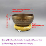 Nepal Handmade Brass Singing Bowl Meditative Buddhist Supplies Chakra Yoga Sound Bowl Percussion Musical Instrument Singing Bowl