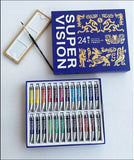 AOOKMIYA New Super Vision Master Watercolor Paint Tube Set 8ML 24/48 Colors Artist Water Color for Painting Drawing Art Supplies