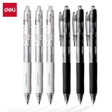 Deli 4pcs 0.5mm Black Ink Quick-drying Gel Pen Stationery Signing Pen Gift Office Supplies School Student Supplies