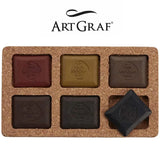 AOOKMIYA Viarco ArtGraf Imported Color Water-soluble Square Pigment Graphite Block Earth Color Matching Watercolor Paint Art Supplies