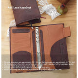 Yimole Design Head Layer Cowhide Notebook A6S Loose Leaf Notebook The Overall Texture Is Soft and Meaty Back Zipper Large Pouch