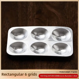 1 Pcs Metal Hand Drawn Watercolor Paint Tray 10 Hole Circular Painting Palette Aluminum Rectangular Palette Art Supplies