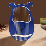 AOOKMIYA [Lyre Harp] 16-String Solid Mahogany Lyre Harp - Portable for Music Art - Durable Rich Sound AOOKMIYA.COM