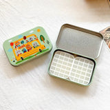 AOOKMIYA Portable Palette Watercolor Paint Repackaging Iron Box Paint Storage Box Nail Art Paint Tray Student Travel Art Supplies