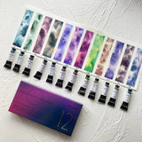 AOOKMIYA 12-Color Martini Master Grade Layered Color Watercolor Paint Set 5ml Tube Precipitated Color Artist Grade Painting Art Supplies