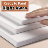 AOOKMIYA Marie's 8x8" Stretched Canvas Blank 5 Pack, Small Size 20 x 20 cm,For Acrylic Pouring Painting,Oil,Perfect for Adults & Hobbyist