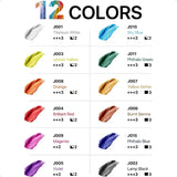 12 Colors Acrylic Paint Bottle Set 500ml 16.9oz Large Bottles Acrylic Paint Kit Rich Pigmented Bulk Painting plies for Artists