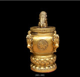 Brass cornucopia, bronze ornaments, golden lion, four gods town handicrafts