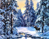 AOOKMIYA 218-378 Painting By Number Winter Landscape Home Decor For Unique Gift