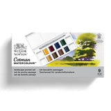 AOOKMIYA Winsor & Newton Cotman Solid Watercolor Paint Portable Travel Half Pan Paint Pigment with Palette Tray Paint Brush Set Painting  AOOKMIYA.COM